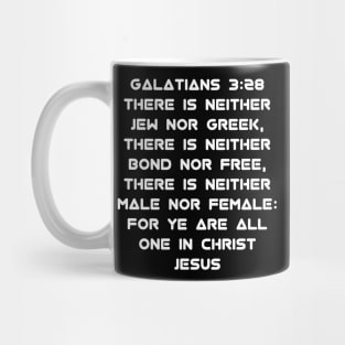 Galatians 3:28 King James Version (KJV) Bible Verse Typography Mug